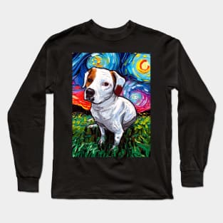 Pitbull Mix Starry Night Long Sleeve T-Shirt